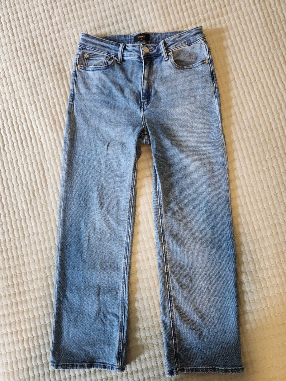 Quince Women's Straight Leg Jeans in Seaside Blue Wash Sz 28x26
